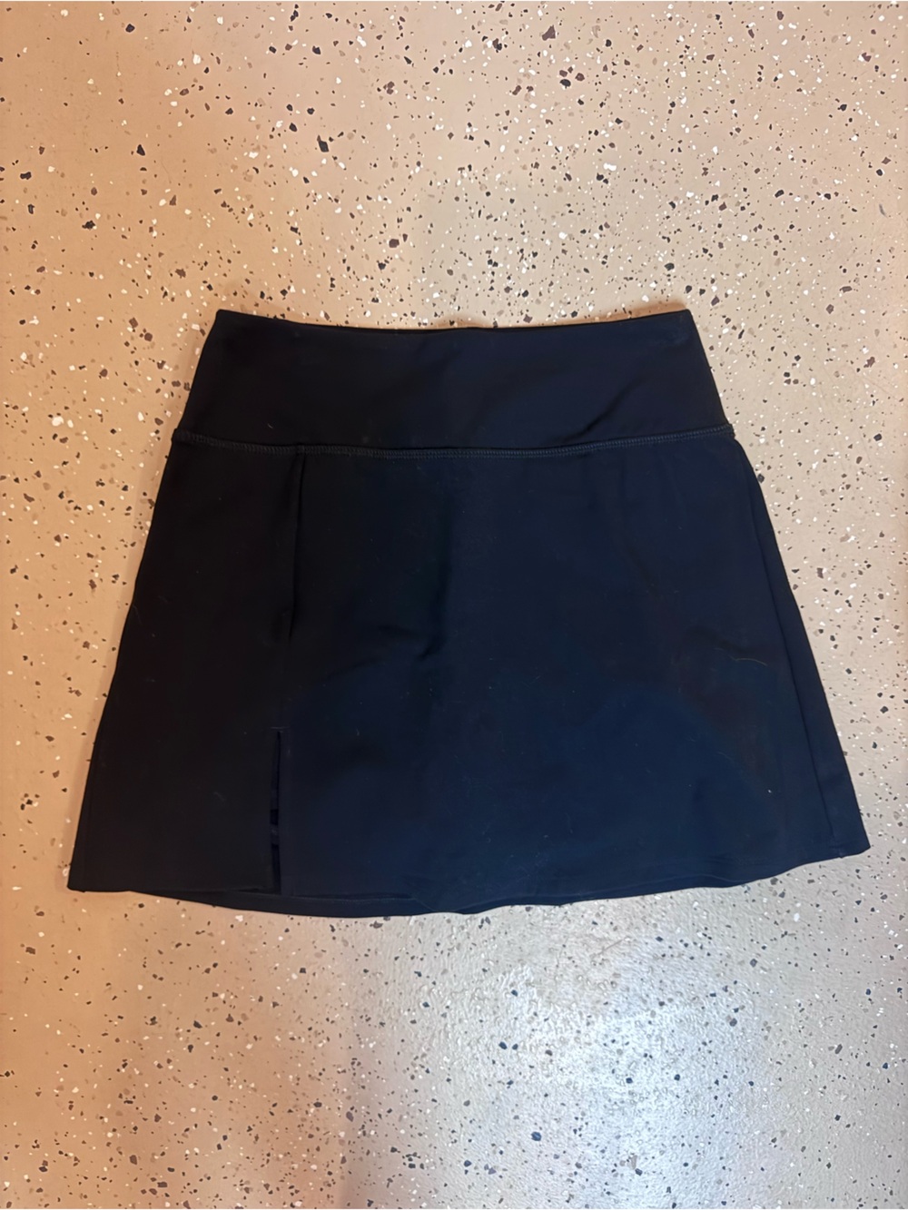 Black High-Waist Stretch Active Mini Skirt